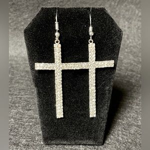 Sparkle Cross Earrings